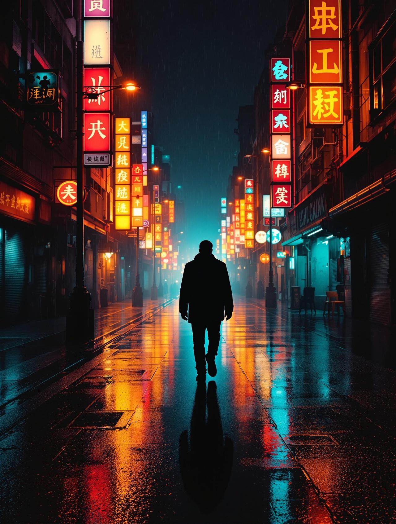 都市夜行人高清海报